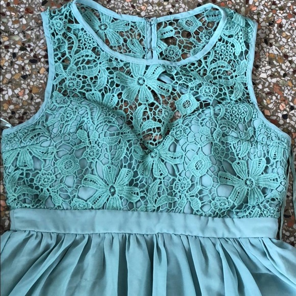 Maniju mint green designer gown L prom gala wedding event party aniversarry - Picture 7 of 10